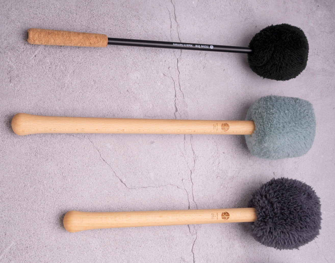 Two professional gong mallets for advanced users - more expression and sound variety in sound baths and sound therapy