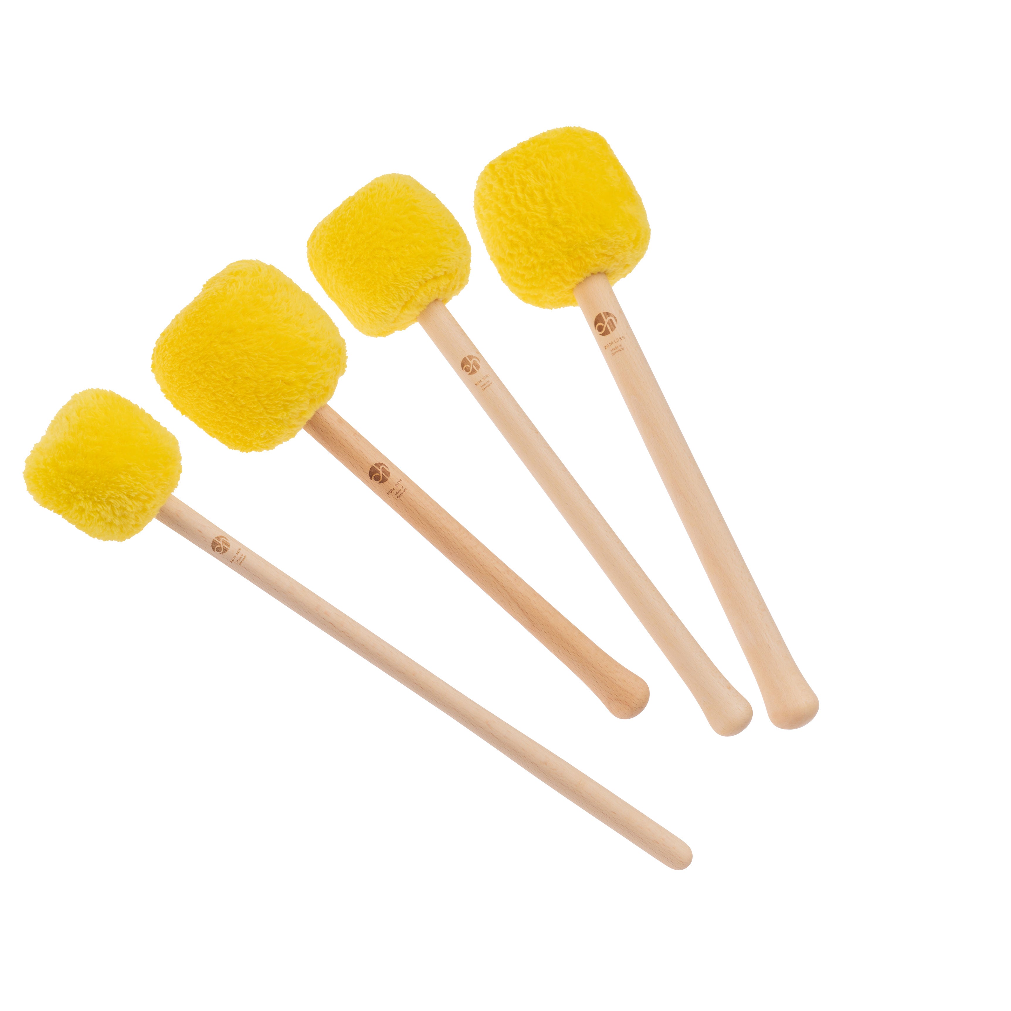 Professional Gong Mallet Set - Color: Yellow