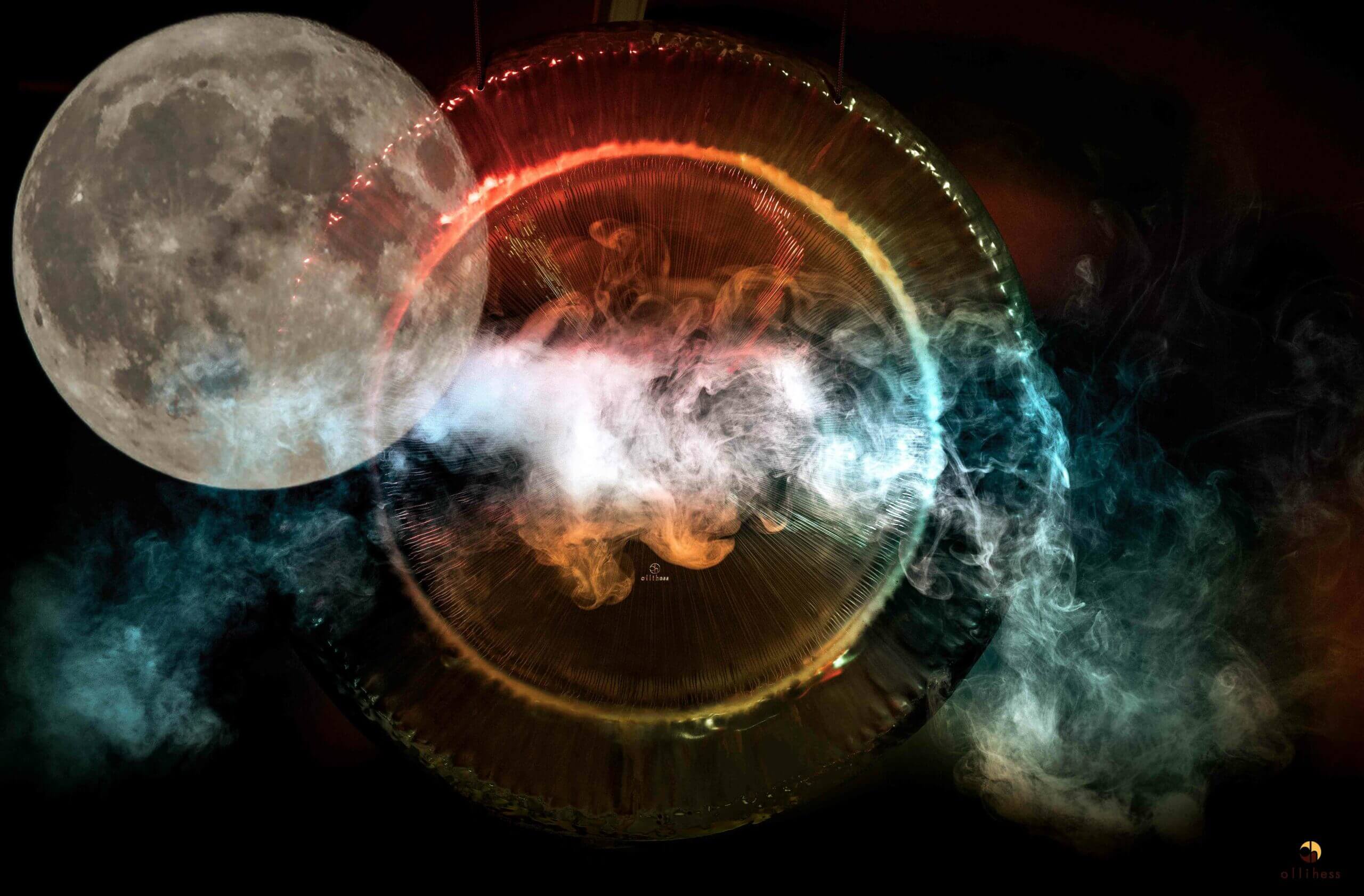 Full moon gong meditation