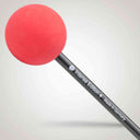 Gong Mallet der Intense Line mit rotem Gummikopf und schwarzem Stiel in Nahaufnahme