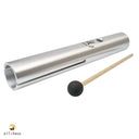 Wah-Wah Tube Röhre aus silbernem Aluminium mit kleinem Schlägel mit schwarzem Gummikopf