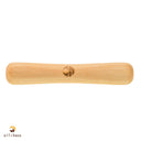 ollihess Gong handle made of light beech wood with an engraved logo on a white background